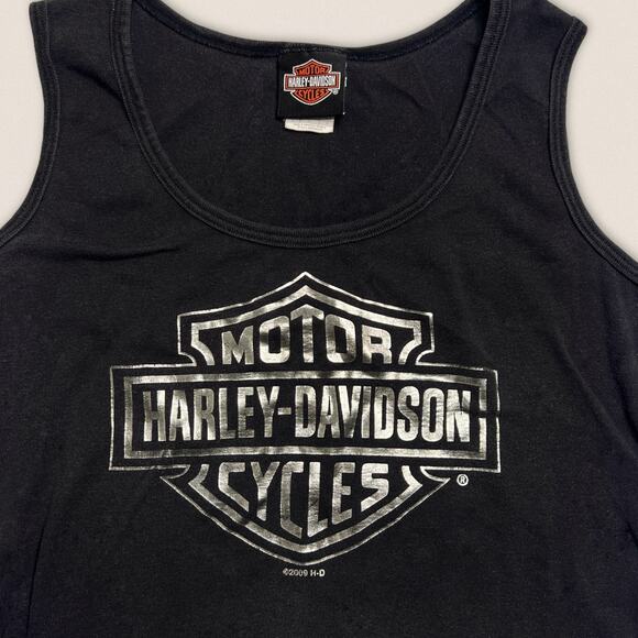 Y2K Harley Davidson Biker Metallic Tank Top Size Large - Picture 2 of 5